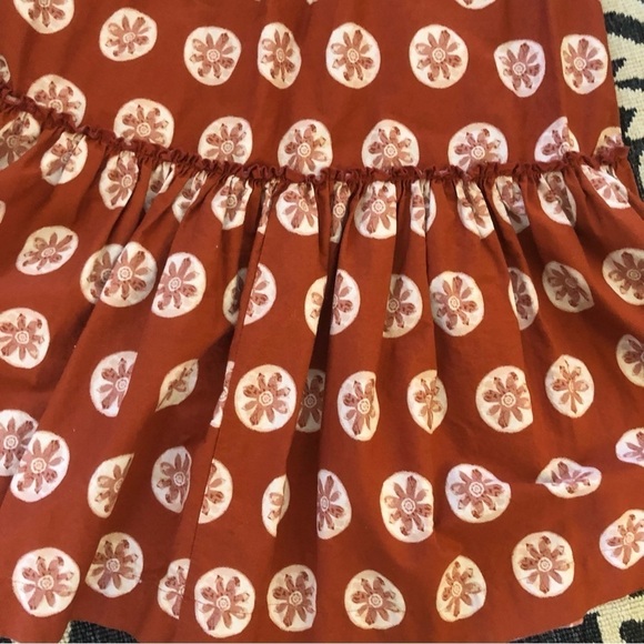 Free People Leanna Baja Bandeau Floral Printed Midi Dress Sz. XS  Brick Fall - Picture 10 of 11